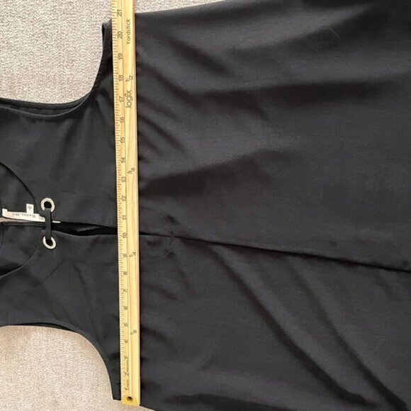 Rachel Rachel Roy Womens Black Sleeveless Pullover Blouse Top Size L Side Slit - Picture 3 of 7